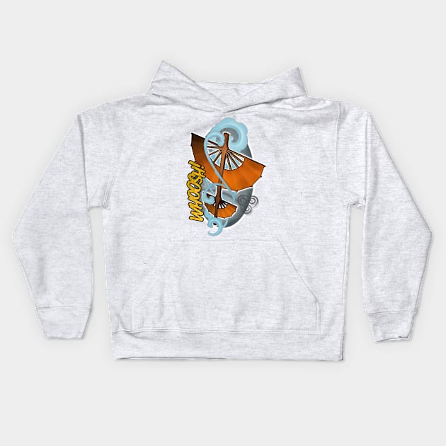 Airbender Glider Kids Hoodie by mellobunni